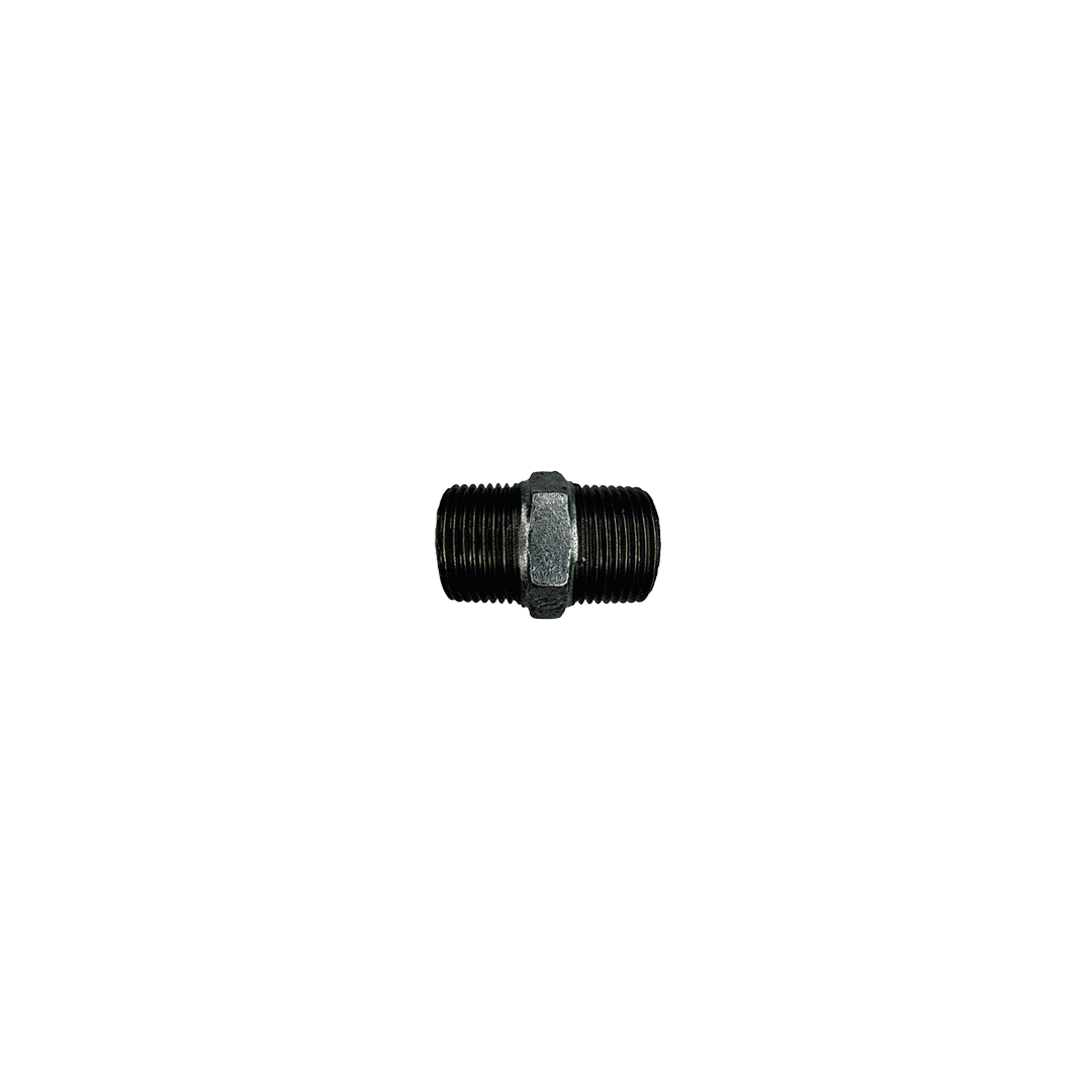 Nipple Duplo Sextavado Galvanizado